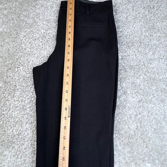 Anthropologie Maeve Straight Leg Ankle Trouser Pant Black - Picture 7 of 7